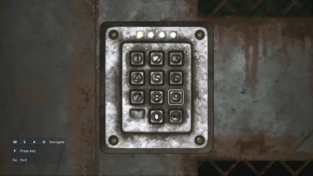 Keypad on the basement cabinet in Hellraiser: Revival